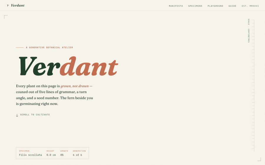 Screenshot of the site after pass one