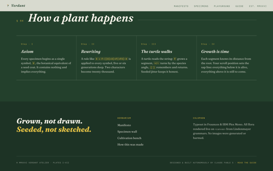 Screenshot of the site after pass three